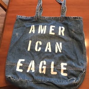 American Eagle Blue jean tote